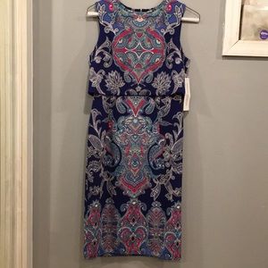 Maggy London Midi Print Tank Dress